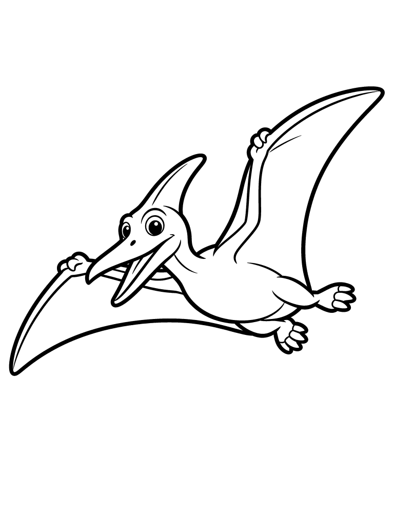 Pterodactyl free printable coloring page
