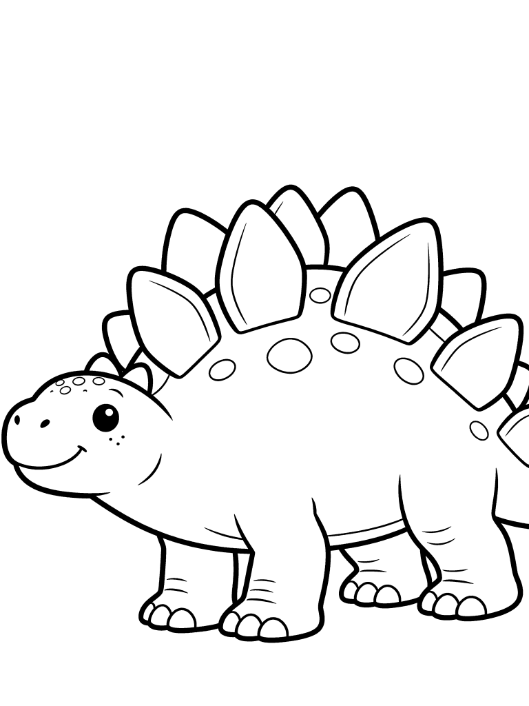 Stegosaurus free printable coloring page