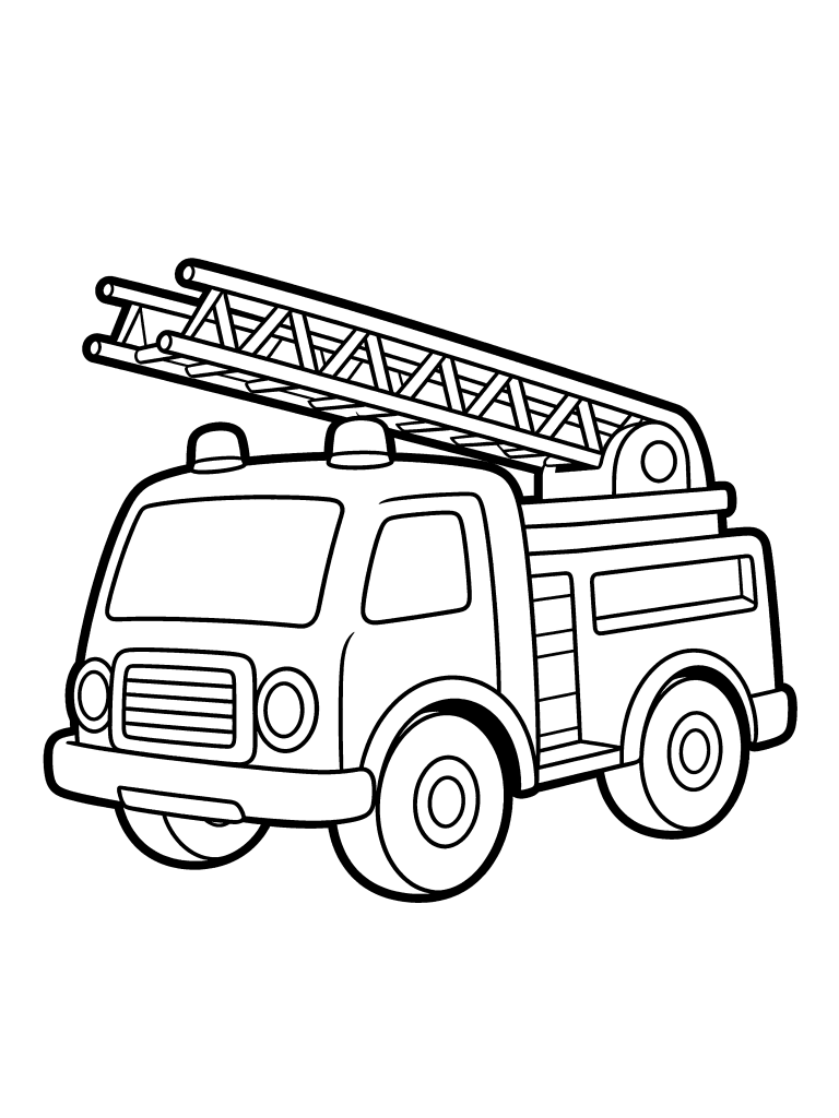 Fire truck printable coloring page